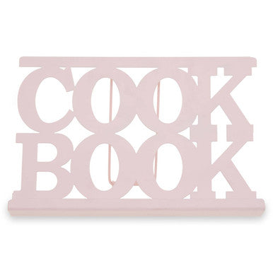 Alpha Pink Enamel Metal Cookbook Stand with Adjustable Support