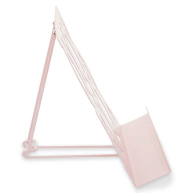 Alpha Pink Enamel Metal Cookbook Stand with Adjustable Support