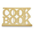 Alpha Light Gold Enamel Metal Cookbook Stand with Adjustable Support
