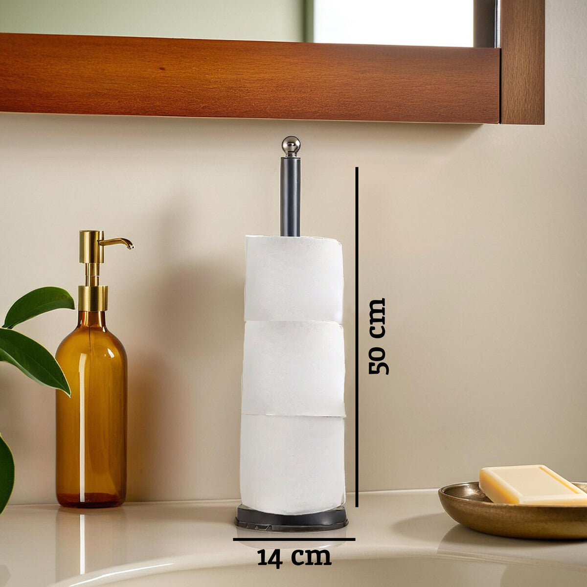 Adler Black Metal Toilet Roll Holder