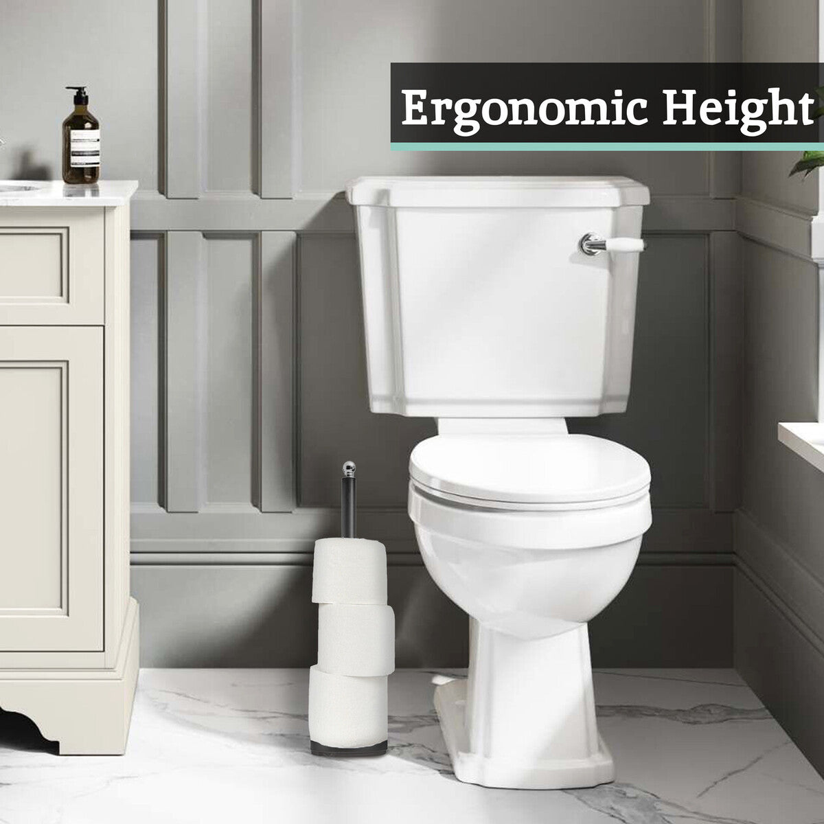 Adler Black Toilet Roll Holder