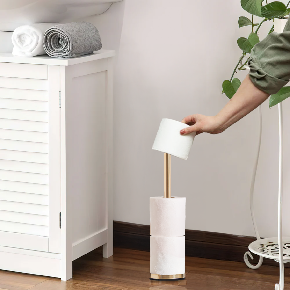 Adler Gold Metal Toilet Roll Holder