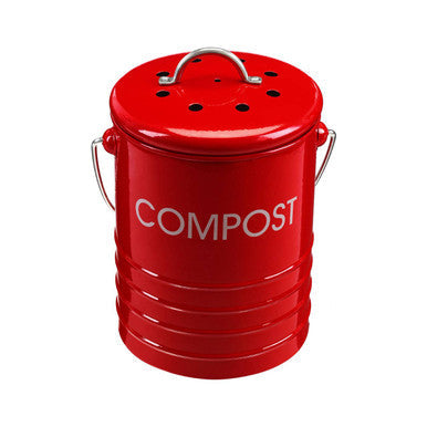 Madison Red Compost Bin with Handle