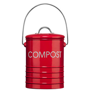 Madison Red Compost Bin with Handle