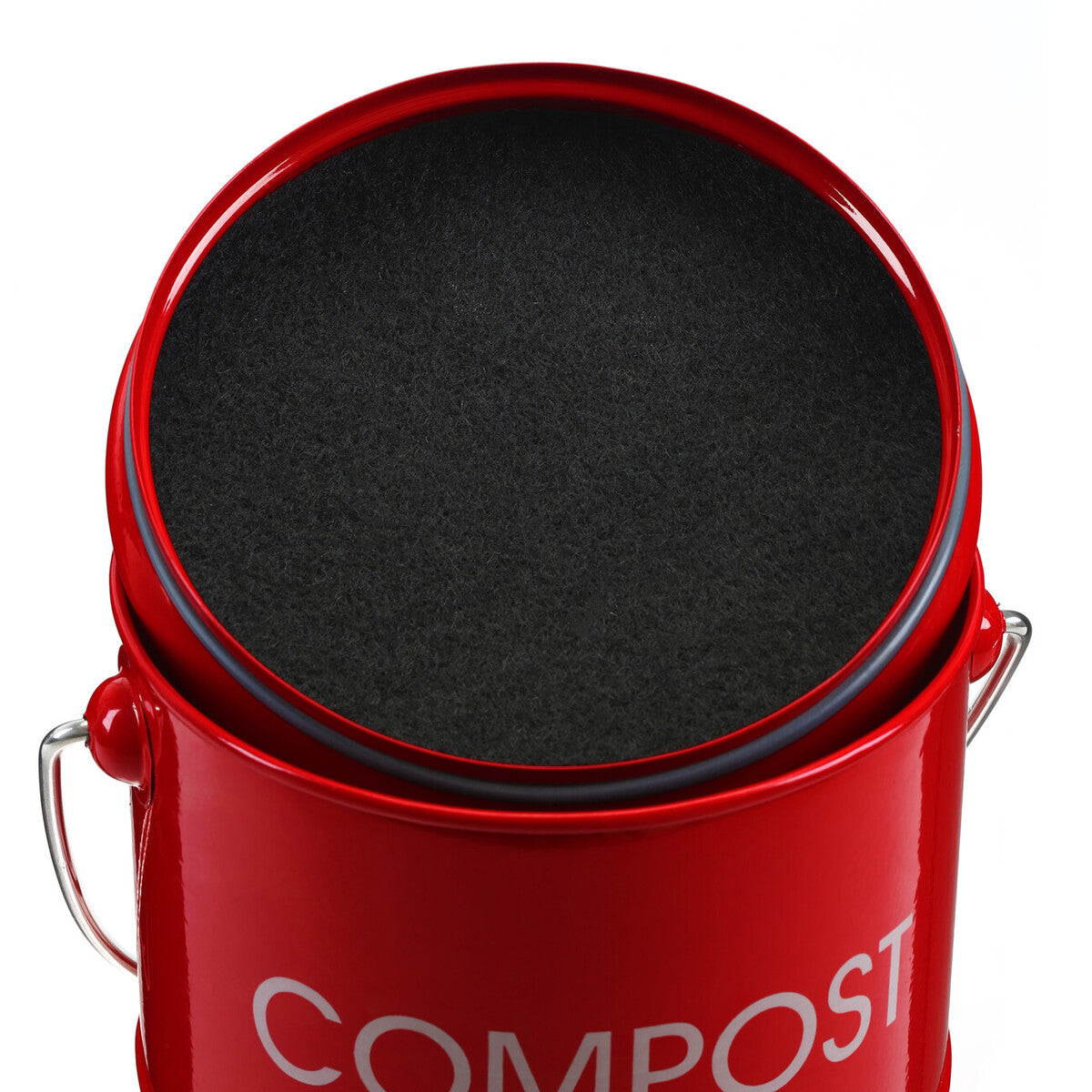 Madison Red Compost Bin with Handle