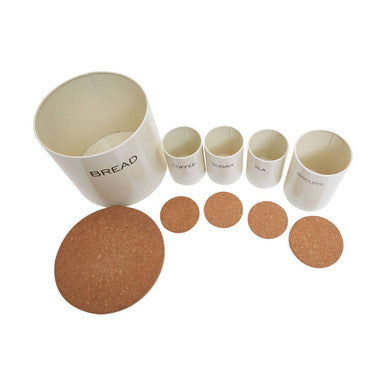 5 Piece Kitchen  Storage Set in Cream | Easton