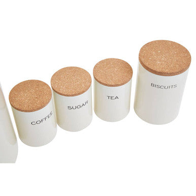 5 Piece Kitchen  Storage Set in Cream | Easton