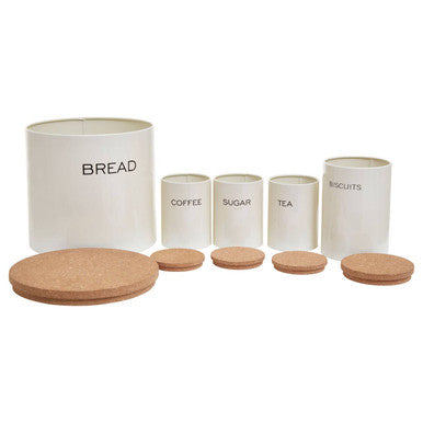 5 Piece Kitchen  Storage Set in Cream | Easton