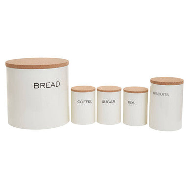 5 Piece Kitchen  Storage Set in Cream | Easton
