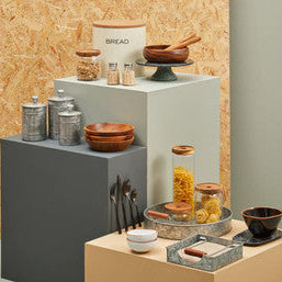 5 Piece Kitchen  Storage Set in Cream | Easton