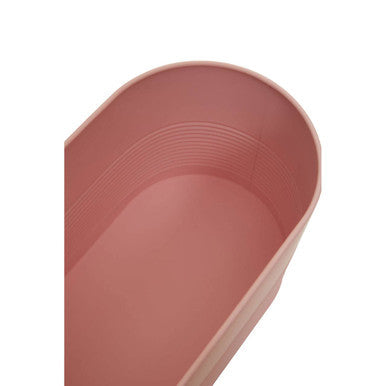 Alton Pink Metal Bread Bin with Bamboo Lid