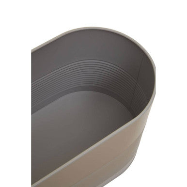 Alton Grey Metal Bread Bin with Bamboo Lid