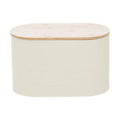 Alton Cream Metal Bread Bin with Bamboo Lid
