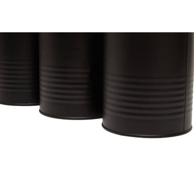 Alton Black Metal Canister Set of 3 with Bamboo Lids