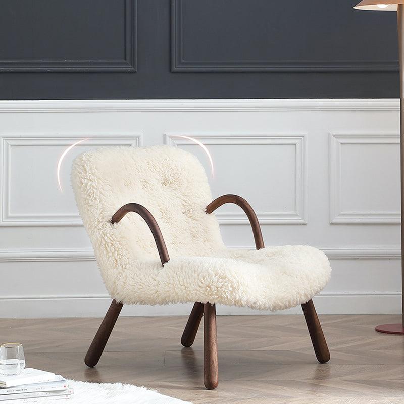 Philip Arc Armchair And Ottoman, Boucle