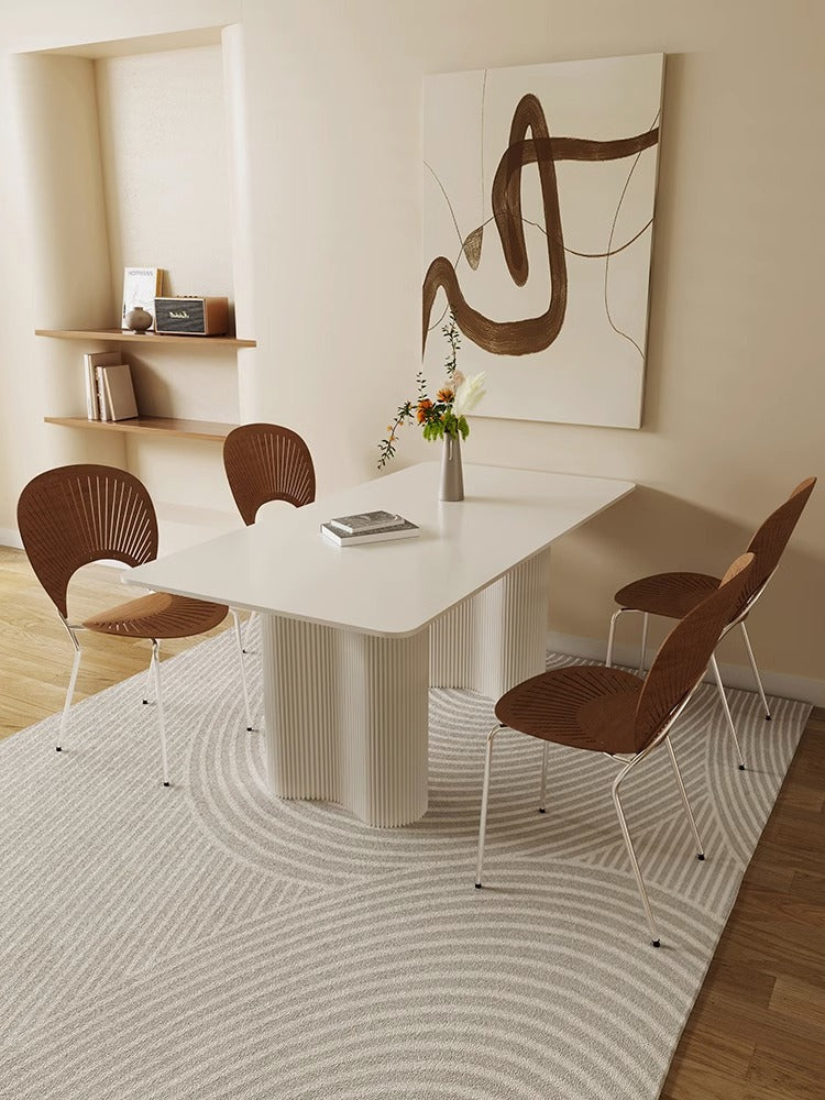Aiden White Dining Table, Sintered Stone