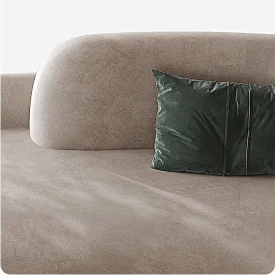 Cosima Grey Four Seater, Five Seater Curved Sofa, Long Sofa, Velvet