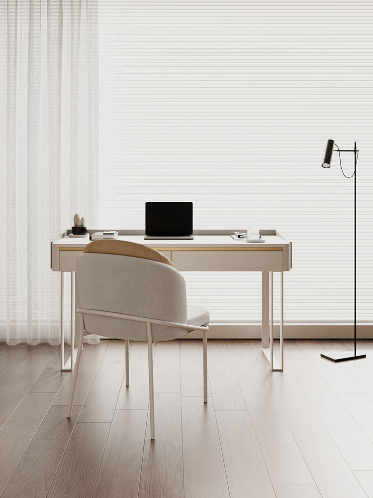 Otto Office Desk - White Sintered Stone