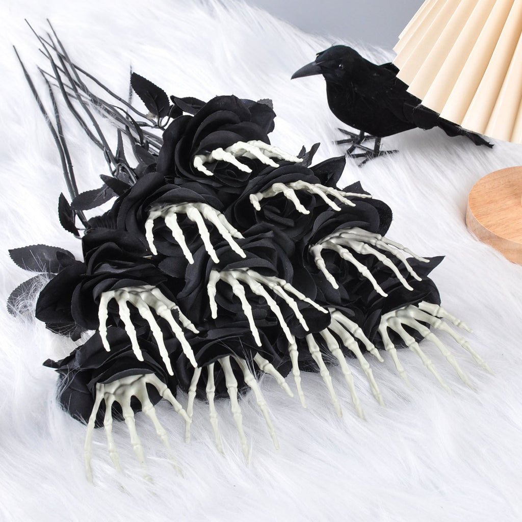 Halloween Skull Hand Rose Horror Decoration Ornaments