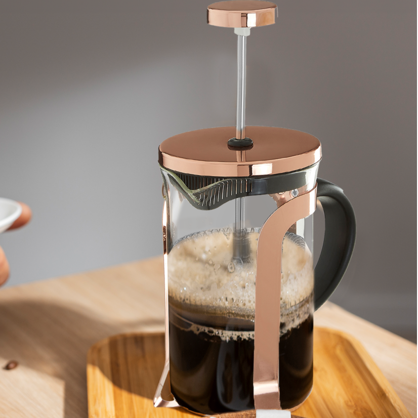 Akeala Rose Gold Stainless Steel Cafetiere 350ml