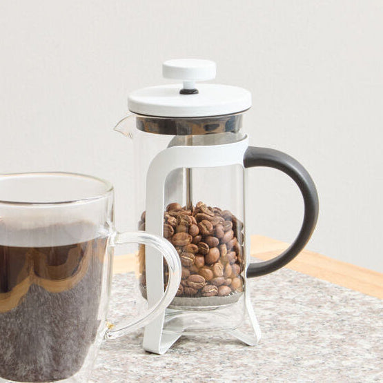 Akeala Matte White Stainless Steel Cafetiere 350ml