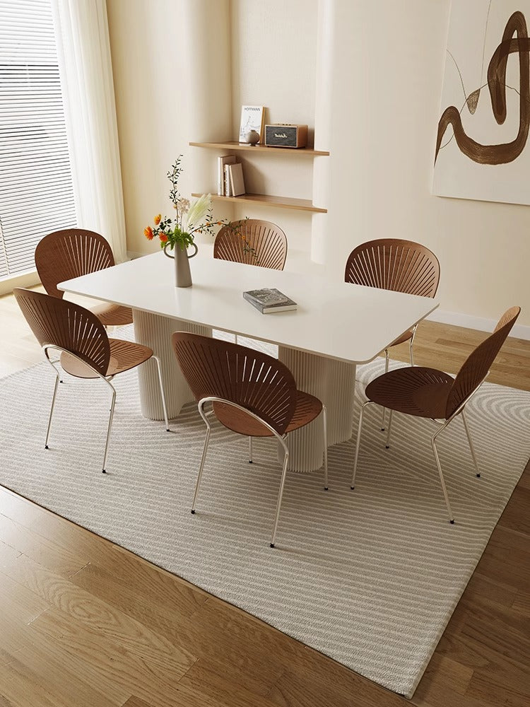 Aiden White Dining Table, Sintered Stone