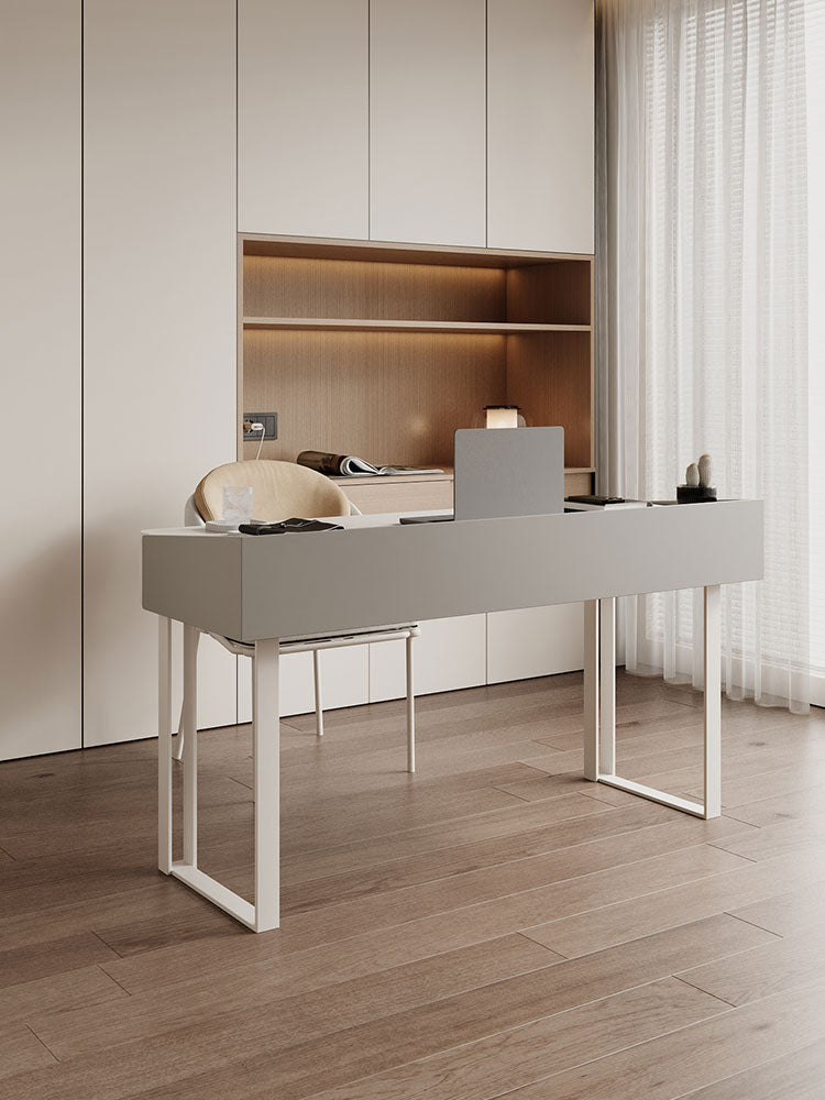 Otto Office Desk - White Sintered Stone