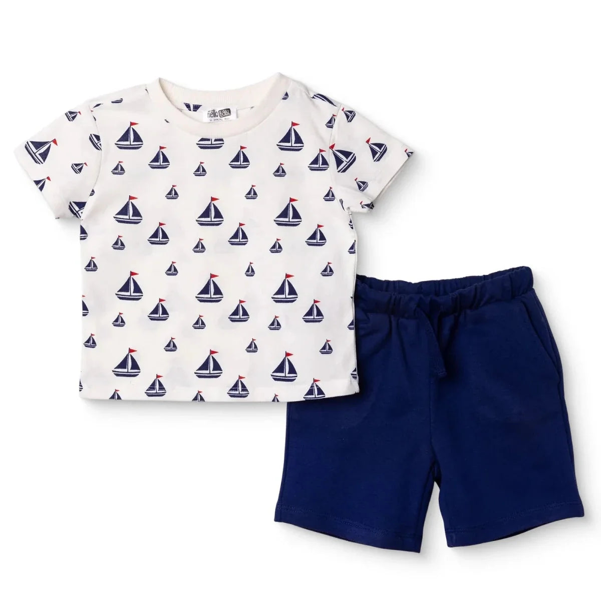 HelloBaby Short Sleeve Baby T-Shirt & Shorts Set (6-9 Months to 4-5 Years)