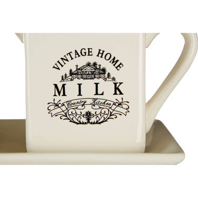 Vintage Home Cream Square Sugar and Milk Set