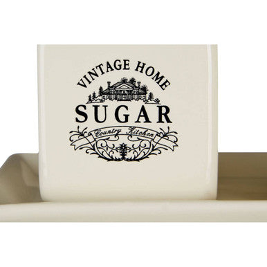 Vintage Home Cream Square Sugar and Milk Set