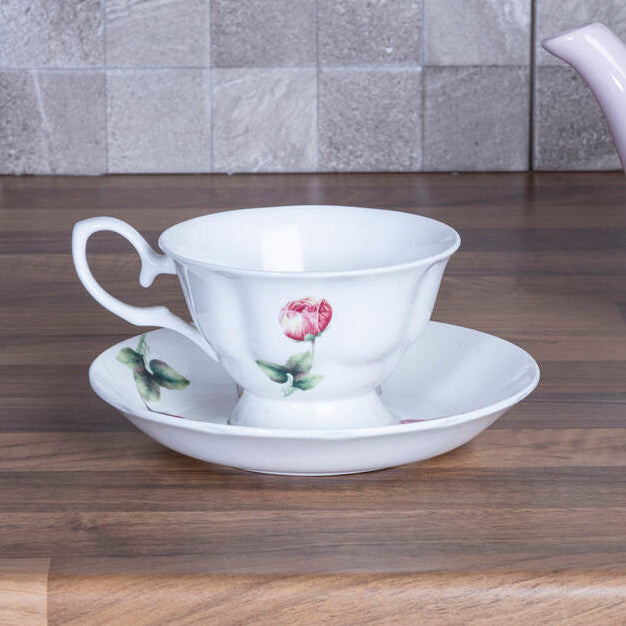 Peony Cup And Saucer
