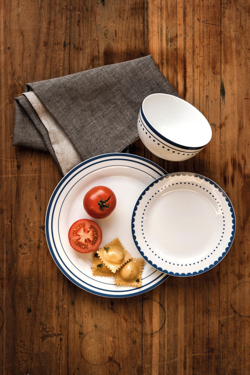 Saturn 12 Piece Blue Dinner Set | Avie