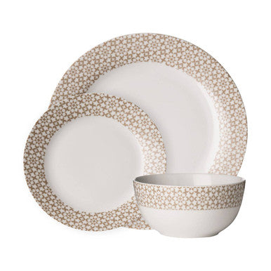 Casablanca 12 Piece Natural Dinner Set Mob | Avie