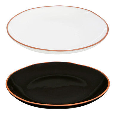 Terracotta White Glazed Dinner Plate | Calisto