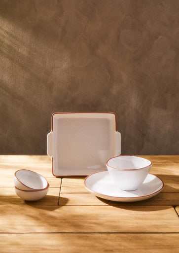 Terracotta White Glazed Cereal Bowl | Calisto