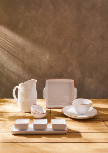 Terracotta White Glazed Cereal Bowl | Calisto