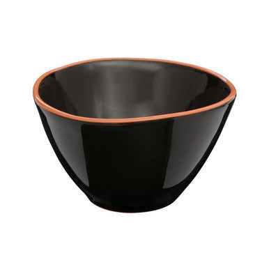 Black Glazed Terracotta Cereal Bowl | Calisto