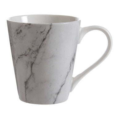 Avie 16 Piece White And Grey Marble Design Dinner Set