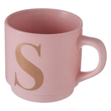 Signet Pink Monogram Mug, S