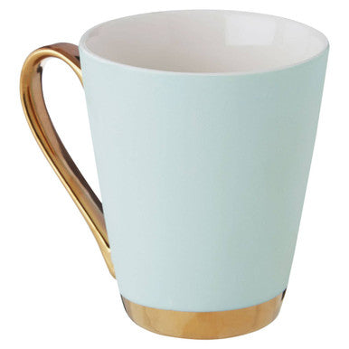 Mimo Green Frosted Deco F Letter Monogram Mug.