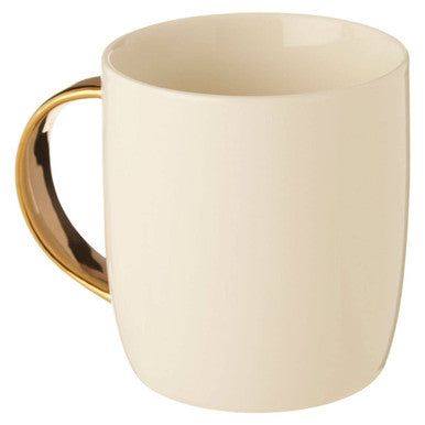 Diamond Deco White Monogram Mug, H