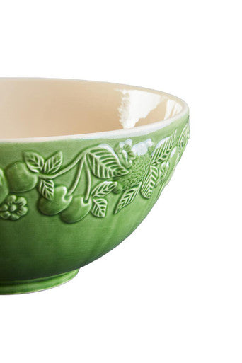 Anaya Green Ceramic Large Bowl with Embossed Design