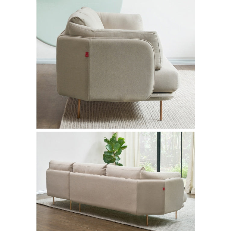 U182 Two Seater, Three Seater, Modular Sofa, Off-White Cotton Linen