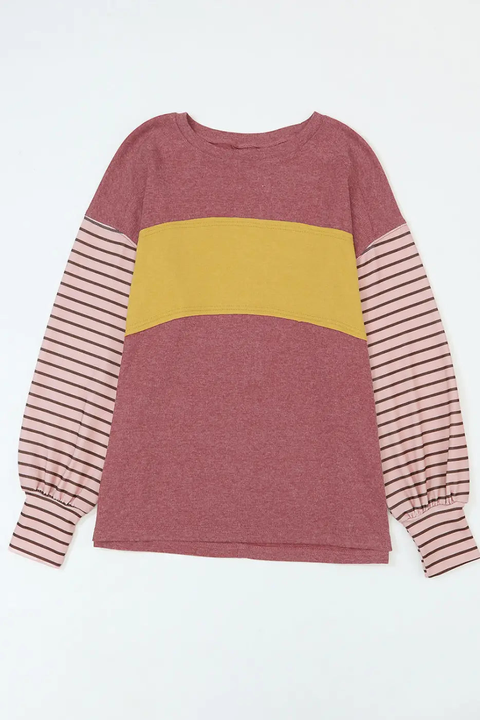 Color Block Bishop Sleeve Top Women UK