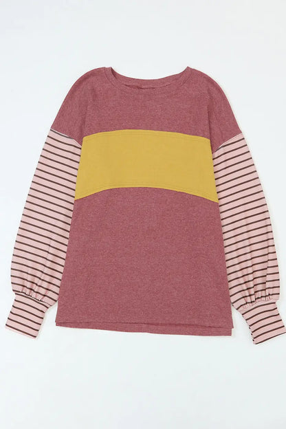 Color Block Bishop Sleeve Top Women UK