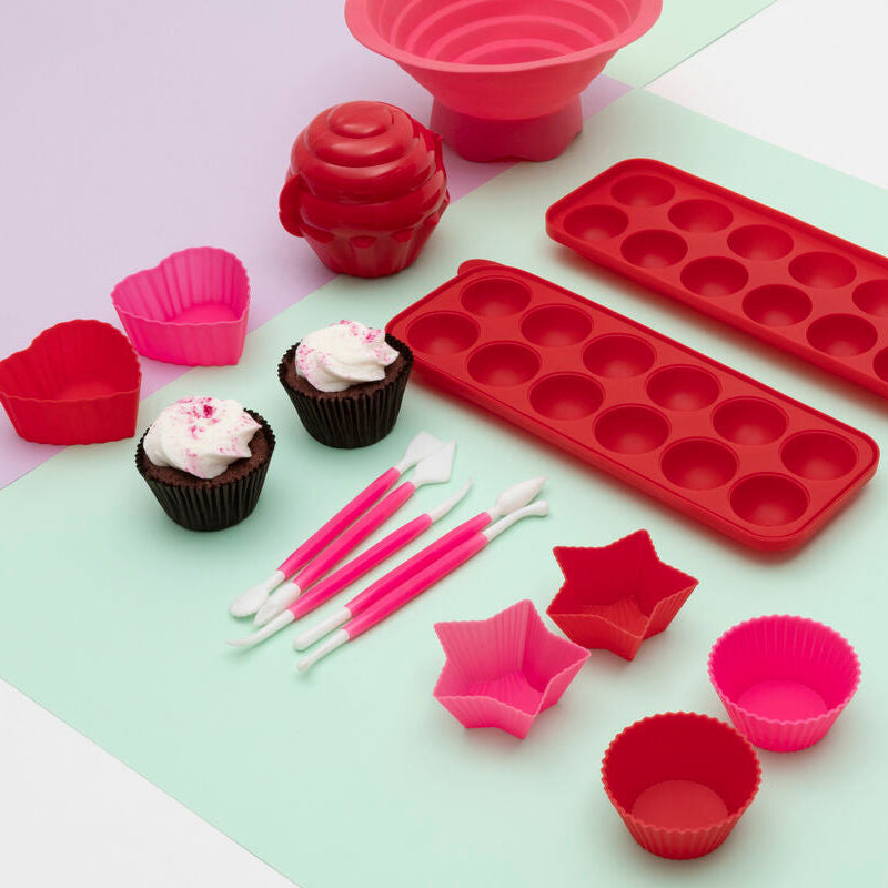 Hallie Set Of Four Non Stick Heart Silicone Moulds