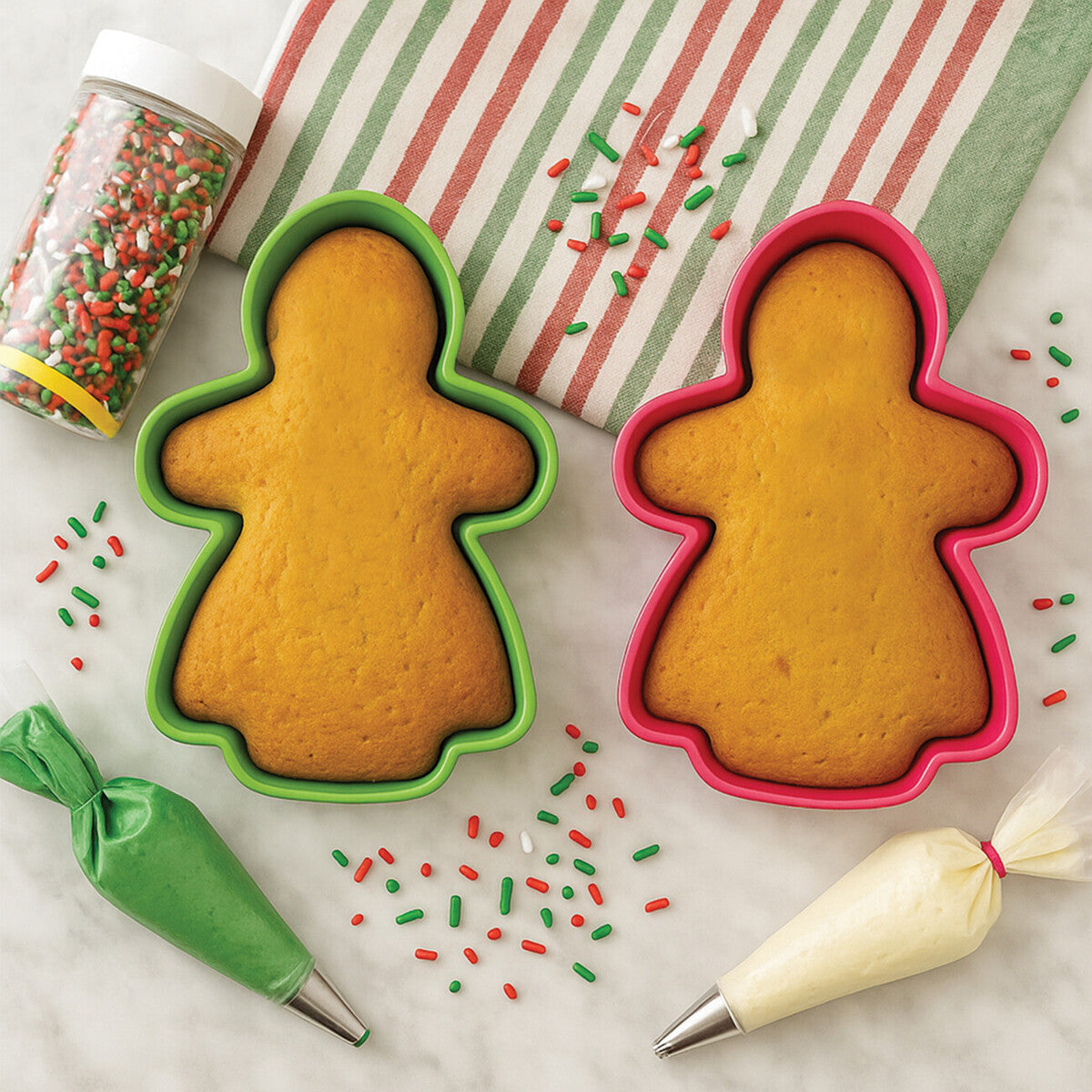 Hallie Silicone Baking Gingerbread Ladies Cake Moulds