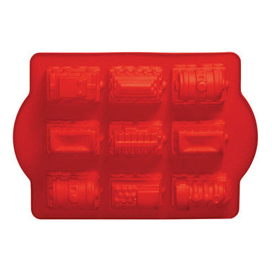 Hallie Silicone 9 Train Design Red Cake Mould