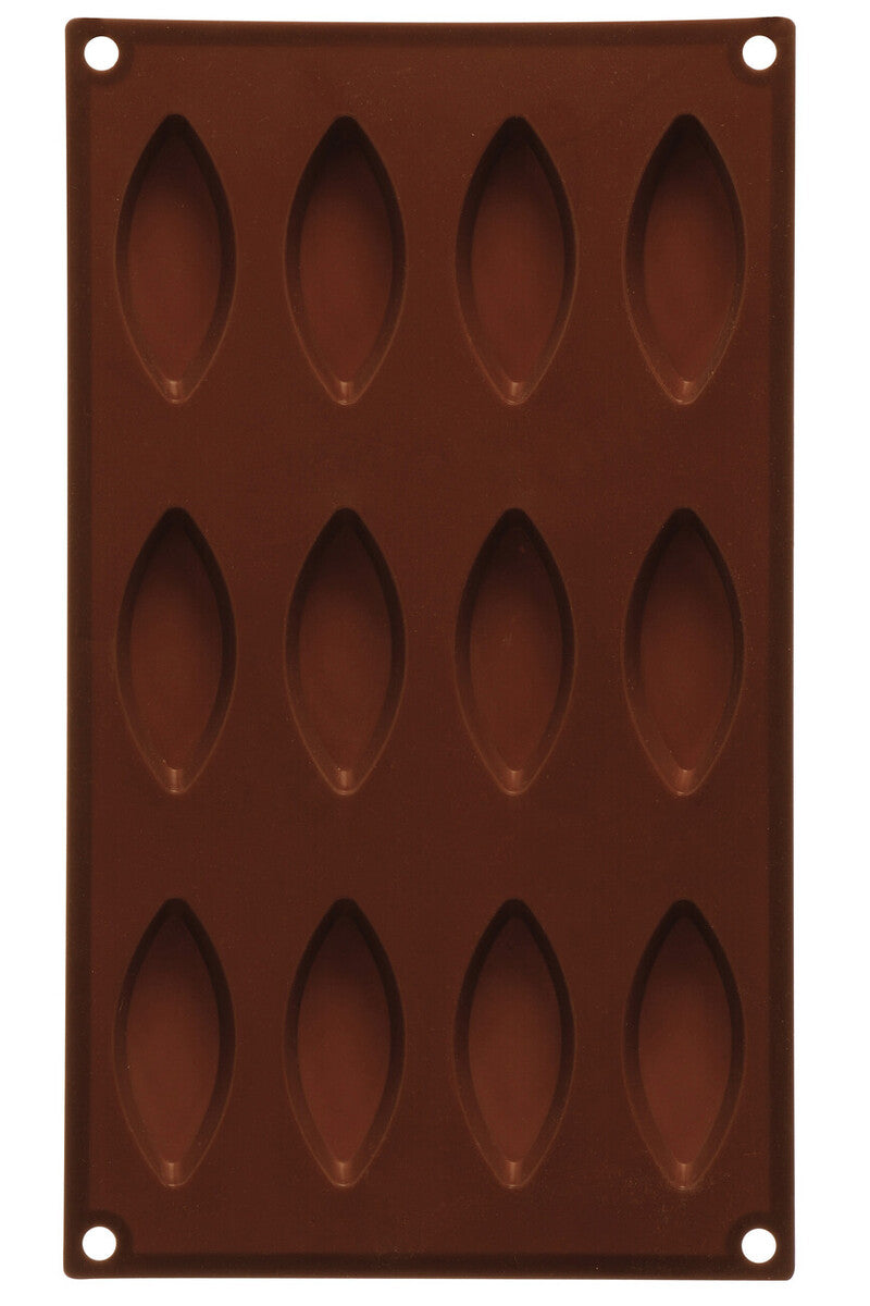 Hallie 12 Elongated Oval Shape Silicone Chocolate Mould