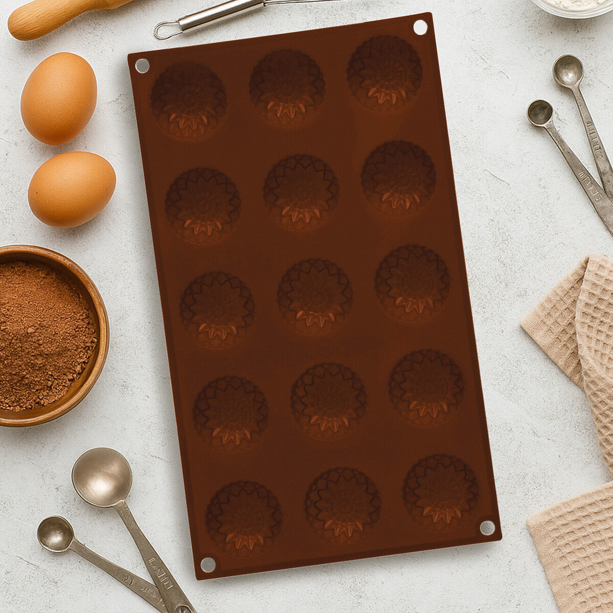 Hallie 15 Flower Shape Silicone Chocolate Mould